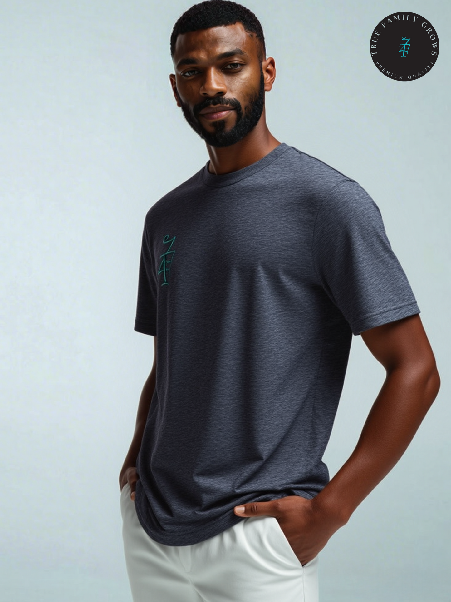 Gray TFG Shirt with Dark Green Logo