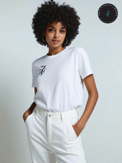 White TFG Shirt With Black Logo