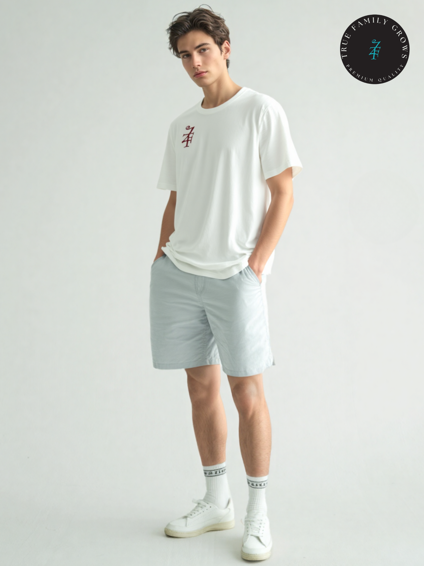 White TFG Shirt With Red Logo