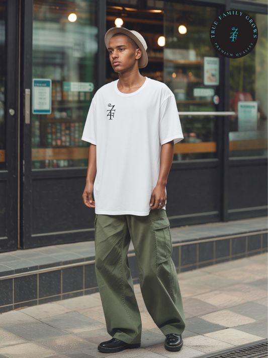 White TFG Shirt with Gray Logo